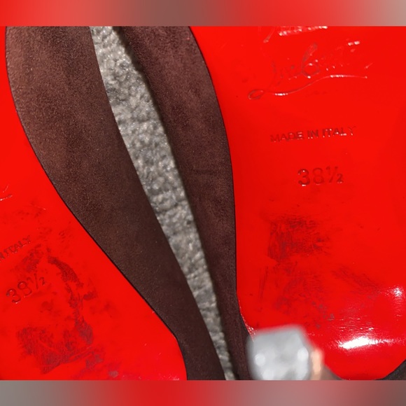 Christian Louboutin Suede Dark Brown Plum So Kate Pointed Pumps 38.5 8.5 - Picture 7 of 7